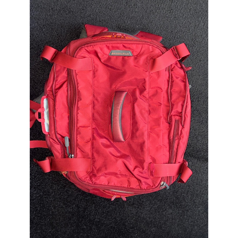 Briggs & Riley Red Convertible Backpack Travel Duffel Bag BD120X-29 Carry On